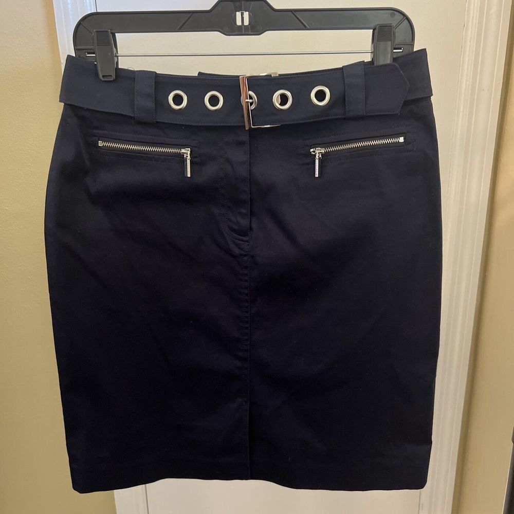 Jones New York Signature Navy Blue Stretch Skirt Women's Size 6